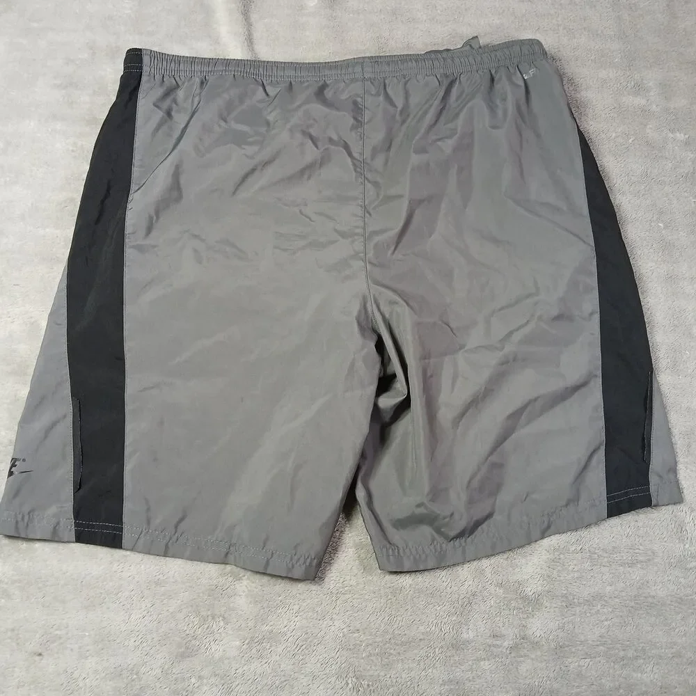 Nike Mens Large L Gray Brief Lined Shorts Gym Training Athletic 255988 Gorpcore